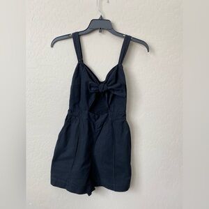 Abercrombie & Fitch Black Lined Tie Front Romper.  Size XXS